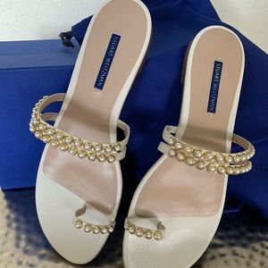 Stuart Weitzman Slide w/Pearls